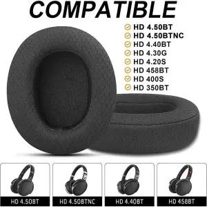 호환  Sennheiser 헤드폰용 교체용 이어 패드 HD4.50BT HD4.50 HD4.50BTNC HD458BT HD450 HD450BT 헤드셋