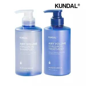 쿤달 히알루론 에어리 볼륨 샴푸 500ml x1개+트리트먼트 500ml x1개