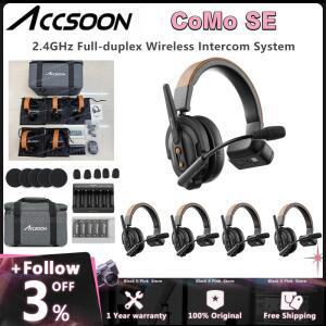 Accsoon CoMo SE 전이중 무선 헤드셋, 인터콤 통신 시스템 토크백 400m ENC 1V5, 2.4GHz