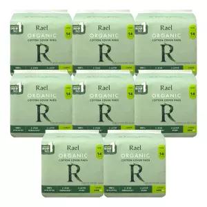 라엘 유기농 순면커버 생리대 대형 14입 8개