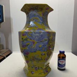 초대형 청대 용무리 황실 대화병 높이42cm 무게4.1kg 정리처분가 단초마을 골동품/수집품/도자기