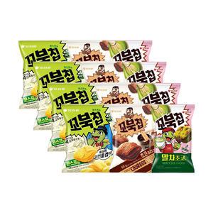 오리온 꼬북칩 콘스프 80g+꼬북칩 초코츄러스 80g+꼬북칩 말차초코맛 M 68g 각 4개 (총 12개)