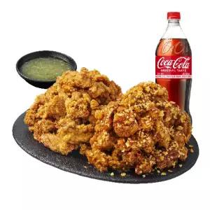 [노랑통닭] (순살)반반치킨(우도 땅콩/후라이드)+콜라1.25L
