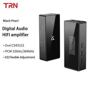 TRN 블랙 펄/S 휴대용 HiFi 이어폰 앰프 듀얼 CS43131 PCM 384kHz 32Bit DSD256 DAC 디지털 오디오 디코더