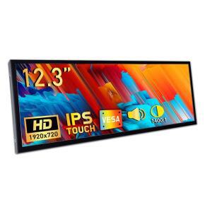 HDMI 및 Type C를 갖춘 12.3인치 터치스크린 모니터, 1920x720 IPS 디스플레이, LCD 바 컴퓨터 보조 확장