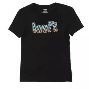 [롯데백화점]리바이스키즈 체크포스터로고티셔츠V232TS313