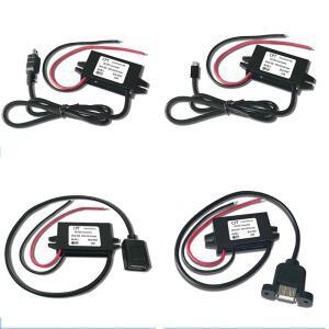 DC-DC 12V ~ 5V 3A 15W 차량용 전원 컨버터 마이크로 미니 소형 USB 스텝다운 전압 공급 장치 출력 어댑터(