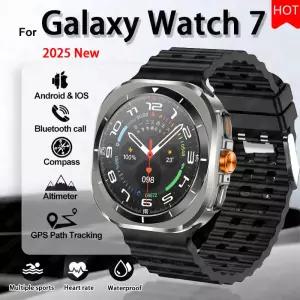 삼성 갤럭시 워치 호환 7 울트라 GPS NFC 스마트 남성용 AMOLED 항상 IP68 BT 통화 스포츠 스마트워치 1.43