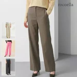 로코엘라 줄리 린넨 블렌드 여성 와이드 밴딩 팬츠