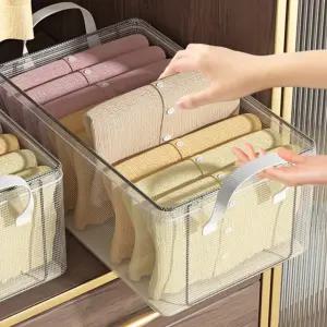 클리어 스틸 펜트리수납함 옷장정리함 프레임 펜트리정리함 옷수납함 폴딩박스 옷정리함 보관함