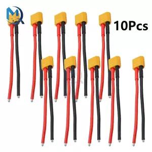 1-10Pcs XT60 플러그 남성 여성 커넥터 RC Lipo 배터리 케이블 드론 XT60 피그 테일 용 14AWG 실리콘 와이