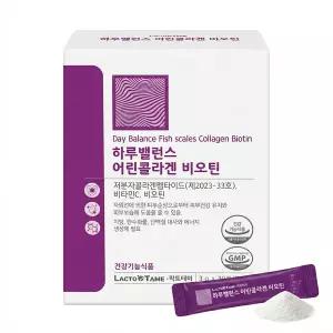 [락토테미]하루밸런스 어린콜라겐 초저분자 피쉬 콜라겐 비오틴 피부영양제 3g 60포