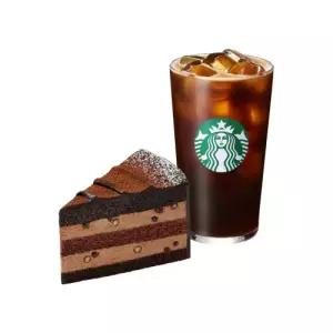 [스타벅스] [달콤 크런치 세트] 아이스 카페 아메리카노T+초콜릿 크런치 케이크