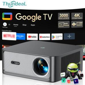 ThundeaL TD98Pro 4K 풀 HD 프로젝터 공식 라이선스 Google ATV 홈 시네마 게이밍 빔