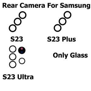 스티커 접착 교체 수리 부품이있는 삼성 Galaxy S23 Plus Ultra 용 후면 카메라 유리 렌즈
