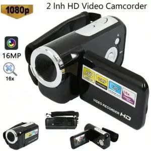 미니 삼각대가 된 DV 휴대용 HD 캠코더 6MP 6배 줌 20인치 LCD