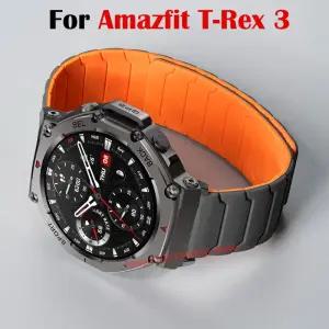 아마즈핏 TRex 3 스마트워치용 마그네틱 실리콘 스트랩 후아미 T REX 교체용 손목 밴드