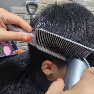 [골드스마일]셀프 이발용 헤어 커트 빗 옆머리 뒷머리 다듬기용 미용실