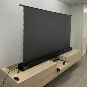 MIVISION 애완 동물 크리스탈 Ust 150 인치 전동 바닥 상승 프로젝터 AIr 스크린