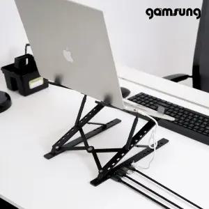 감성공장 접이식 휴대용 노트북 거치대 USB멀티허브