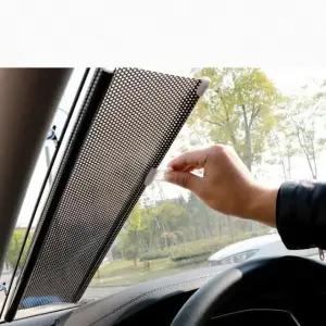 차량용 햇빛 가리개 통풍 자동차 차단막 열 차양막 롤 스크린 흡착판 윈도우 자외선 메쉬 커튼 블라인드