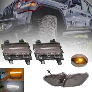 JL LED 펜더 라이트 키트DRL  사이드 마커 장착된 방향 지시등 JEEP 호환 Wrangler 2018 호환 가능