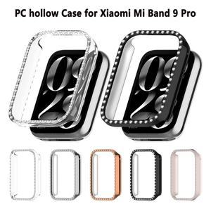 Xiaomi 스마트 밴드 9 Pro 용 PC 보호 케이스 Mi band 쉘 스트랩 액세서리 세미 커버리지 범퍼 스크린 프로텍터 없음