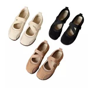 메쉬밴딩단화 여성 컴포트화 통풍 여름 쿠션 미끄럼방지 플랫슈즈 통기성좋은