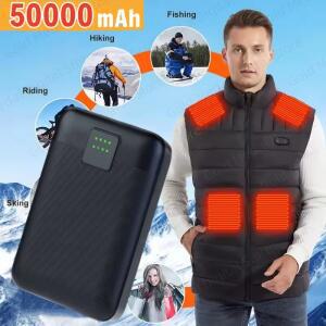 50000mAh 파워뱅크 히팅 조끼 자켓 장갑용 보조 배터리 DC 7.4V 파워뱅크 휴대용 전기 난방 장비