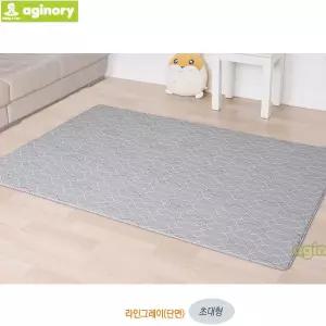 PVC 쿠션 층간소음 방지 거실 놀이매트 라인그레이 140X225 초대형 층간소음매트