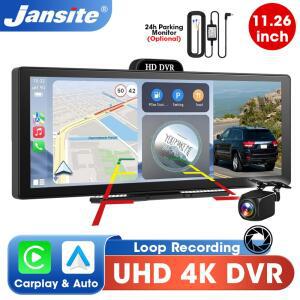 카플레이 모니터 Jansite 4K Dash Cam DVR 10 26 11 인치 무선 CarPlay Android 자동 GPS 네비게이션 멀티미디어 플레이어 디스플레이 화면 FM