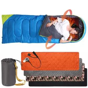 야외 USB 난방 슬리핑 매트 5 영역 조정 가능한 온도 캠핑 텐트 대 한 전기 가열 패드 198*60mm