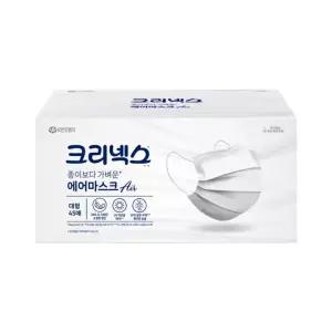 크리넥스 종이보다 가벼운 에어마스크 대형 흰색 45P