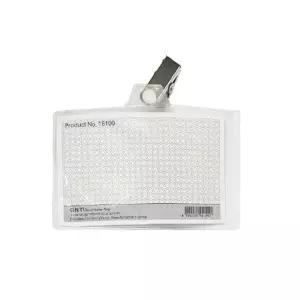 플로엠 150 집게 92x65mm (가로형)(100개입)목걸이명찰 이름표 단체 방문 여행 신분증 회사