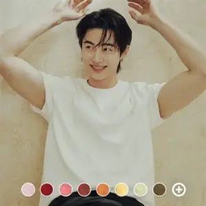 지오다노 [] 남자 라운드넥 기본 무지 코튼 면 반팔 티셔츠 025530 354798