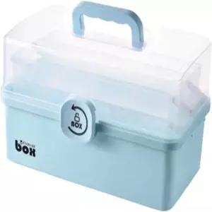 MAT 스토어 처치 상자 대용량 품 케이스 보관함 방재 가정용 도구 상자(파란색 작은 )