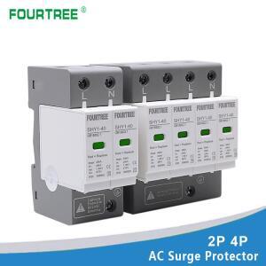AC SPD 서지 보호 2P 4P 10~20KA 20~40KA 30KA~60KA 주택 번개 장치 저전압 피뢰기 레이저 프린팅