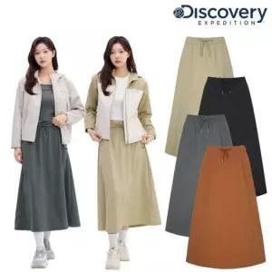 디스커버리 [25SS] DWSK93053 프레시벤트 베이직 스커트 치마 롱 여름 404011