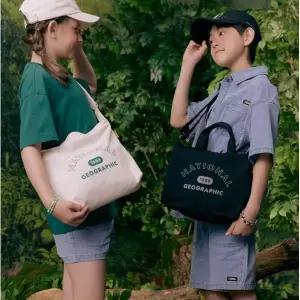 [롯데백화점]내셔널지오그래픽 키즈 에코백 보조가방