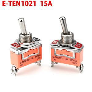 TEN1021 토글 스위치 단자 ON OFF 위치 220V 15A AC 12MM 방수 주황색 검정색