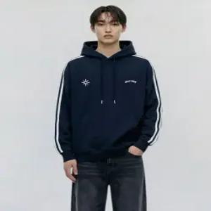 [크로스닷]블랙마크 남자 트랙 스포티 캐주얼 무지 오버핏 후드티셔츠[CRDI_3003]