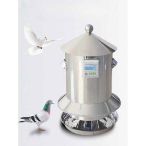 자동 조류 타이밍 사료기 먹이통 부품 조류자동 스텐 급여기 1개 조류사료 스마트 모이통 급식기 무전기