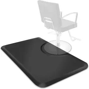 살롱 가구 3피트 x 5피트 이발소 의자 피로 방지 바닥 매트 - 검은색 직사각형 1/2인치 두께