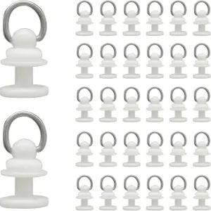 Opfiue 플라스틱 커튼 트랙 후크 거실용 천장 슬라이딩 글라이더 액세서리 샤워 프라이버시 RV 차고 분할기