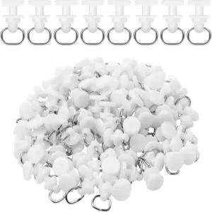 오울후 헤비 듀티 커튼 트랙 글라이더 롤러 침실 거실 샤워실용 매끄러운 천장 장착 슬라이딩 플라스틱