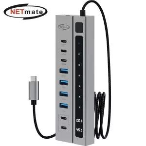 [하프클럽/알티피아](Netmate) USB3.2 유전 C타입 9포트 멀티 PD충전 USB허브