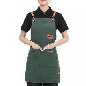 남여공용 원터치 고리형 H형 다용도 앞치마 딥 그린