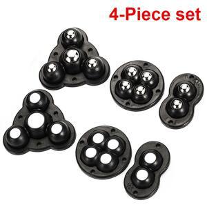 호환 4개 가구용 바퀴 자체 접착식 무소음 캐스터 스테인레스 스틸/나일론 롤러 360 회전식 풀리 캐비닛 범용 바퀴