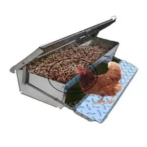 페달 양계장 사료통 덮게 조류 닭모이통 메추라기 급식기 스텐 자동 오리 병아리 먹이통