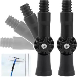 텔레스코핑 익스텐션 폴을 위한 2Pcs 범용 조인트 앵글 어댑터 다양한 표준 나사산 팁과 호환되는 빗자루